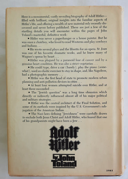 Adolf Hitler Vol. 1 by John Toland (Good, 1976, HC, 584 pages, Doubleday & Co.)