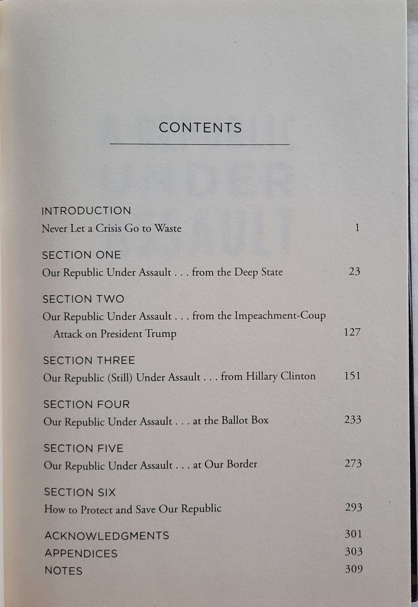 A Republic Under Assault: The Left's Ongoing Attack on American Freedom by Tom Fitton (Very good, 2020, HC, 312 pages, Simon & Schuster)