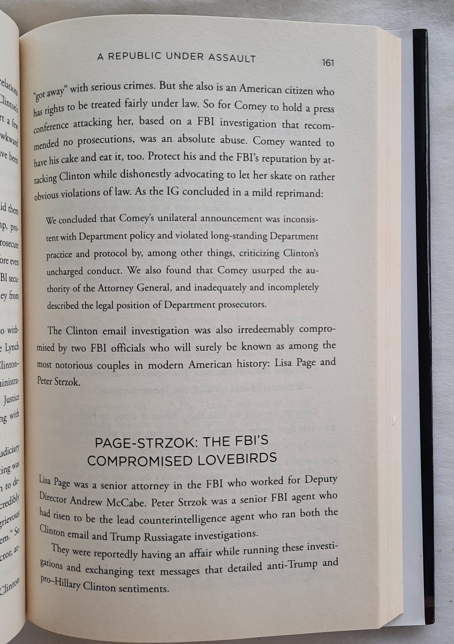 A Republic Under Assault: The Left's Ongoing Attack on American Freedom by Tom Fitton (Very good, 2020, HC, 312 pages, Simon & Schuster)