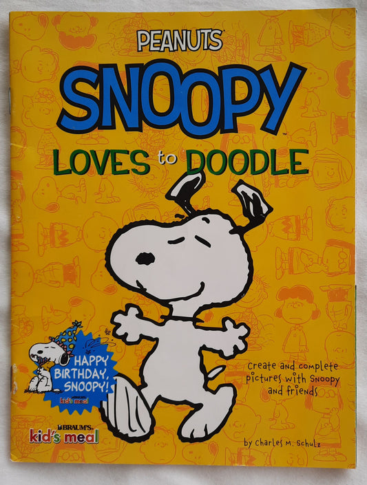 Peanuts Snoopy Loves to Doodle by Charles M. Schulz (Braum's Kid's Meal, Like new, 2022, Pbk, 17 pages, Peanuts Worldwide)