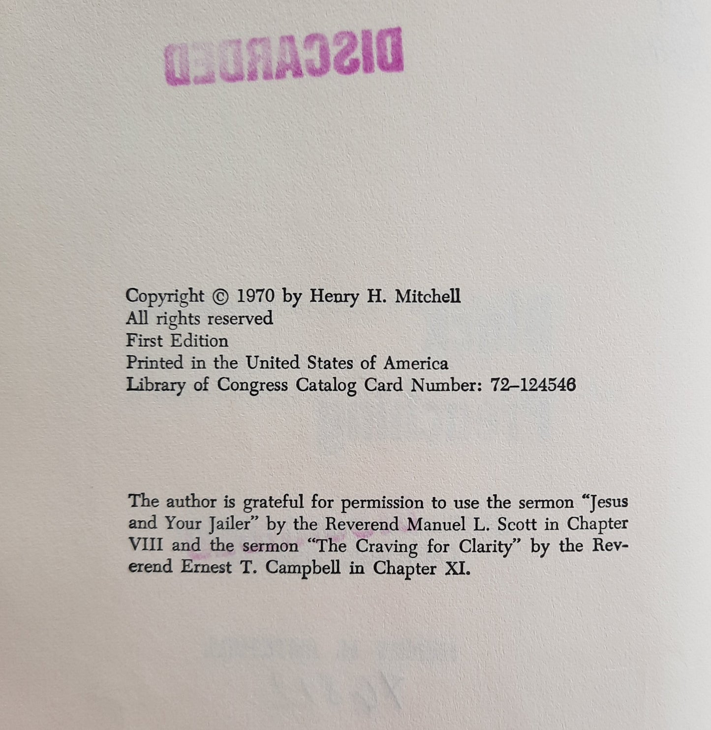 Black Preaching by Henry H. Mitchell (Good, 1970, HC, 248 pages, J.B. Lippincott Co.)