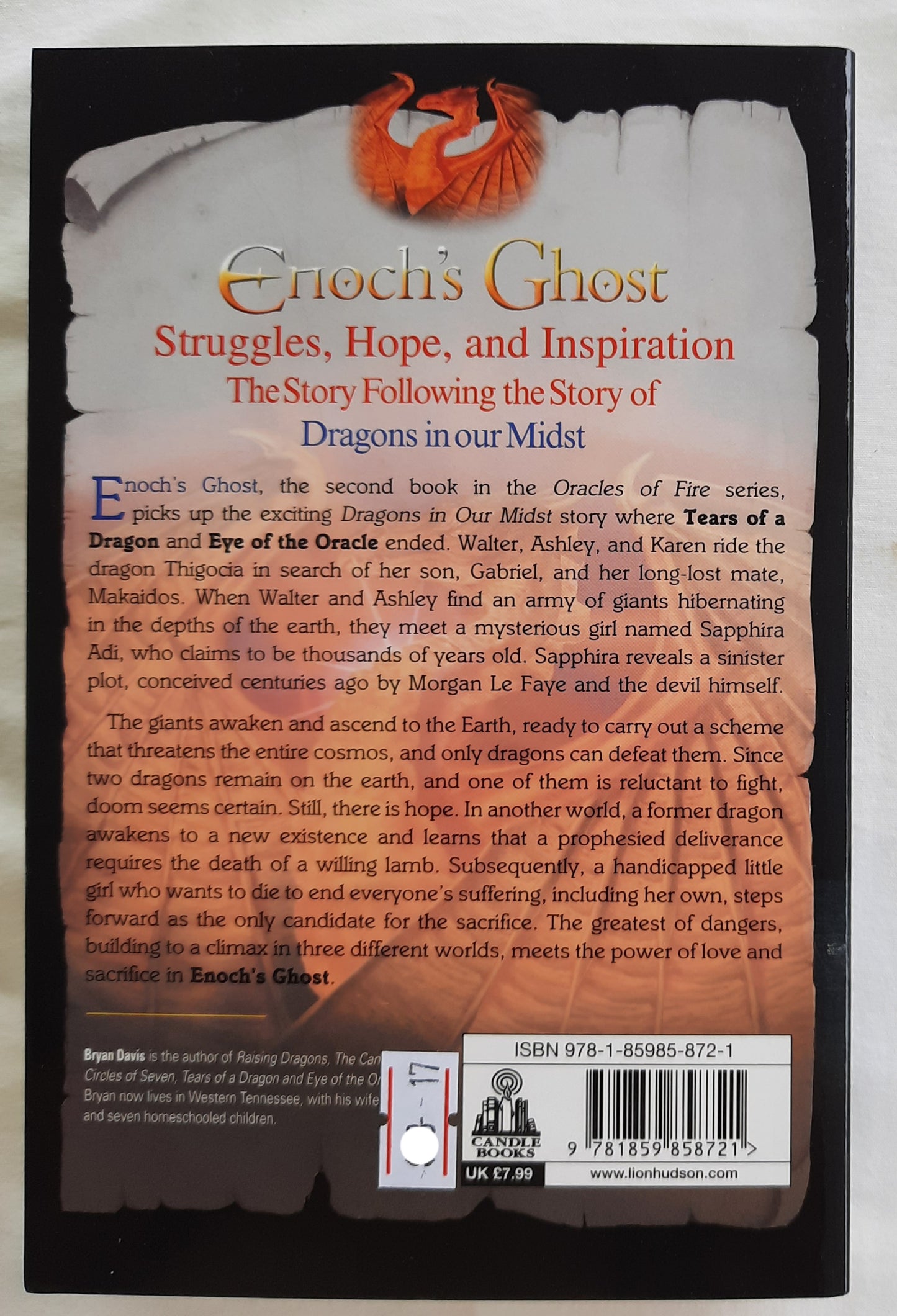 Enoch's Ghost #2 by Bryan Davis (Oracles of Fire, New, 2007, Pbk, 416 pages, Lion Hudson)