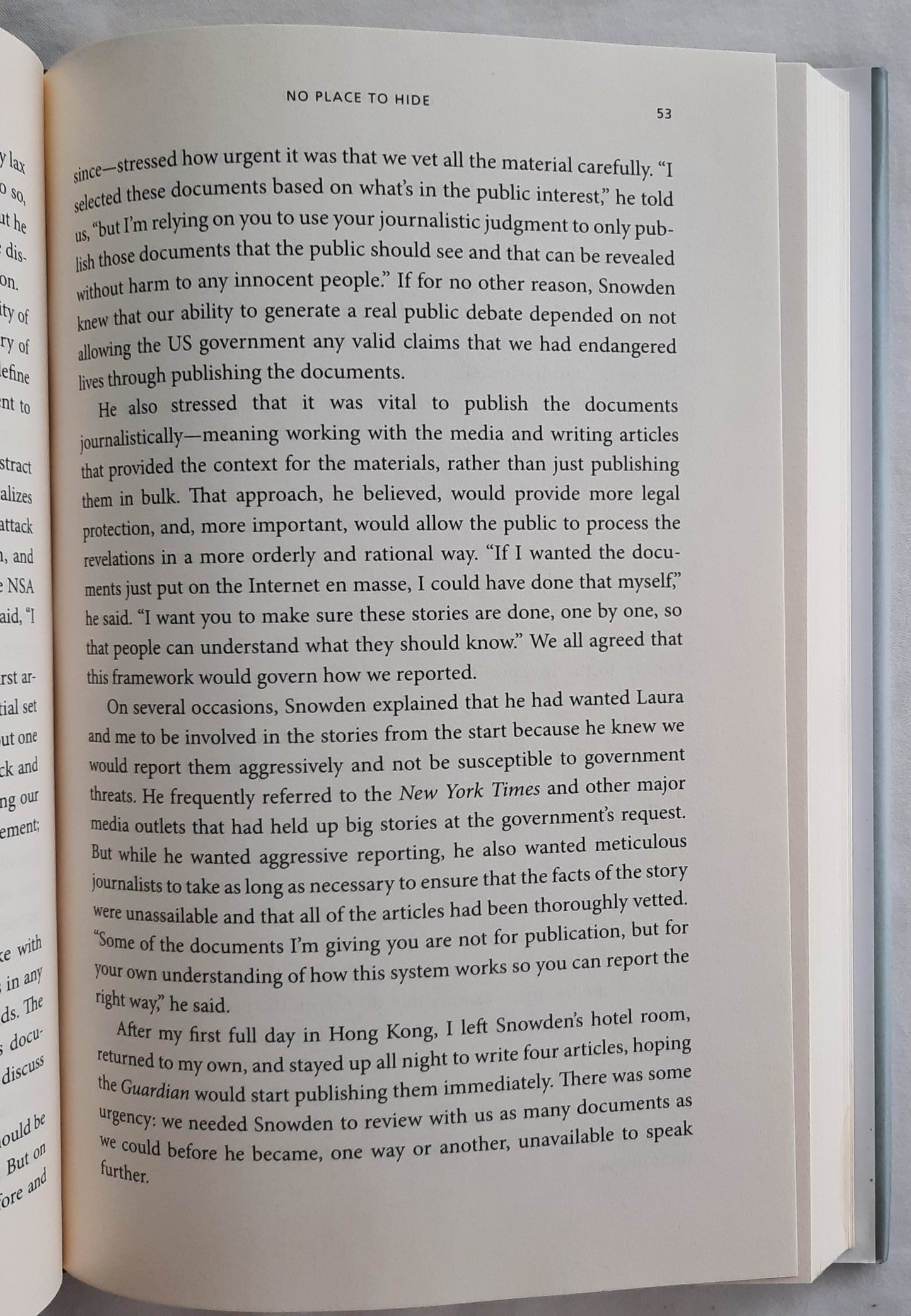 No Place to Hide: Edward Snowden, the NSA, and the U.S. Surveillance State by Glenn Greenwald (Very Good, 2014, HC, 253 pages, Metropolitan Books)