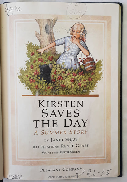 Kirsten Saves the Day by Janet Shaw (Good, 1988, HC, 67 pages, Pleasant Co.)