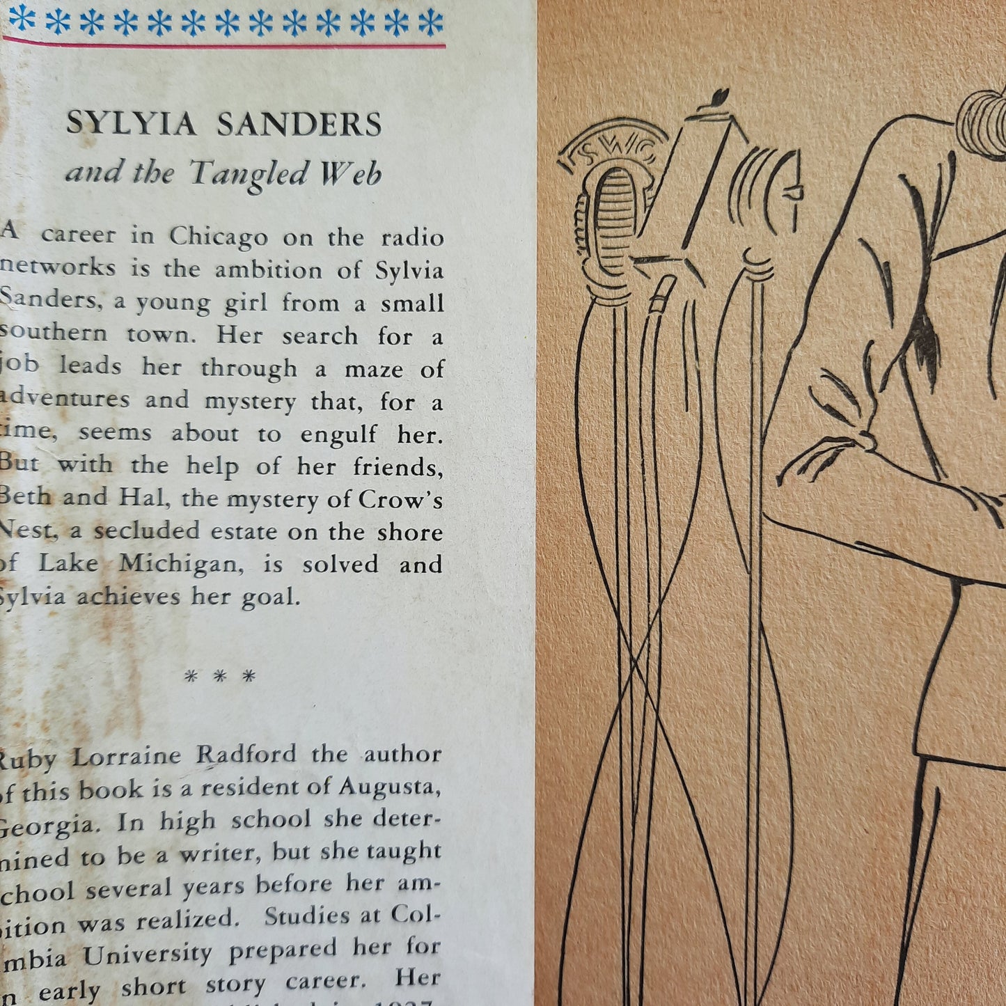 Sylvia Sanders and the Tangled Web by Ruby Lorraine Radford (Acceptable, 1946, HC, 248 pages, Whitman Publishing)