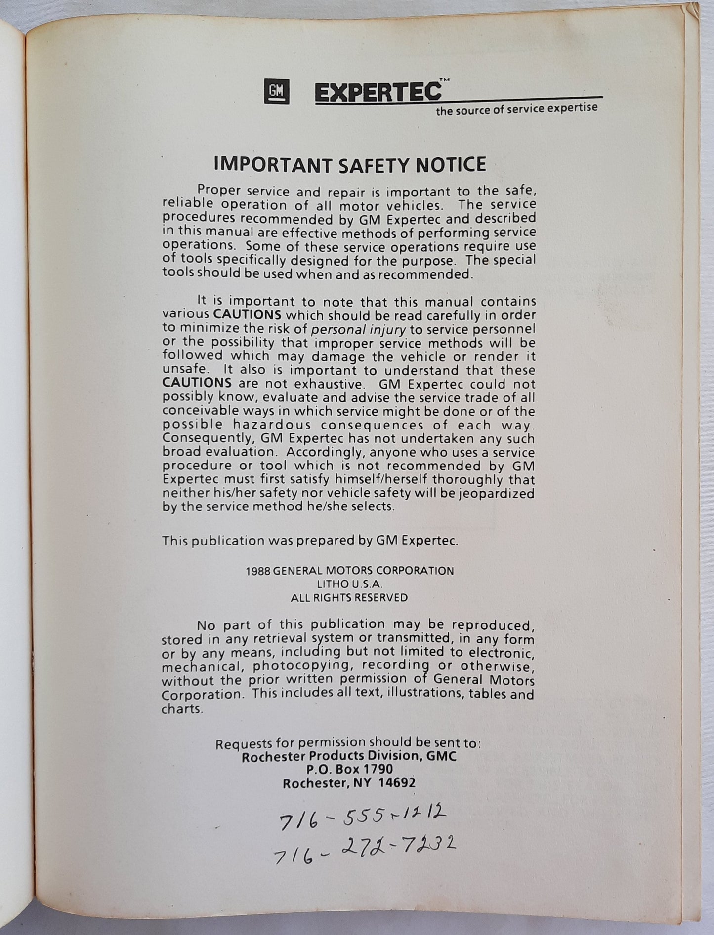 GM Expertec Driveability And Emissions Diagnostics 1986 Carbureted by General Motors Corp. (Good, 1988, Pbk)