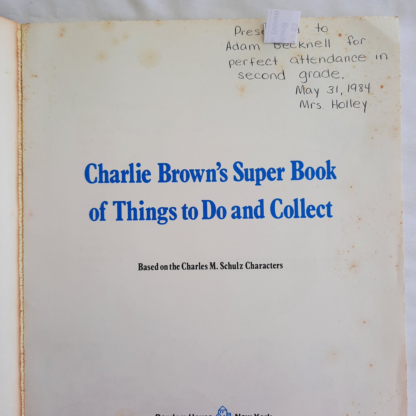 Charlie Brown's Super Book of Things to Do and Collect by Eleanor Ehrhardt (Good, 1975, Pbk, 80 pages, Random House)