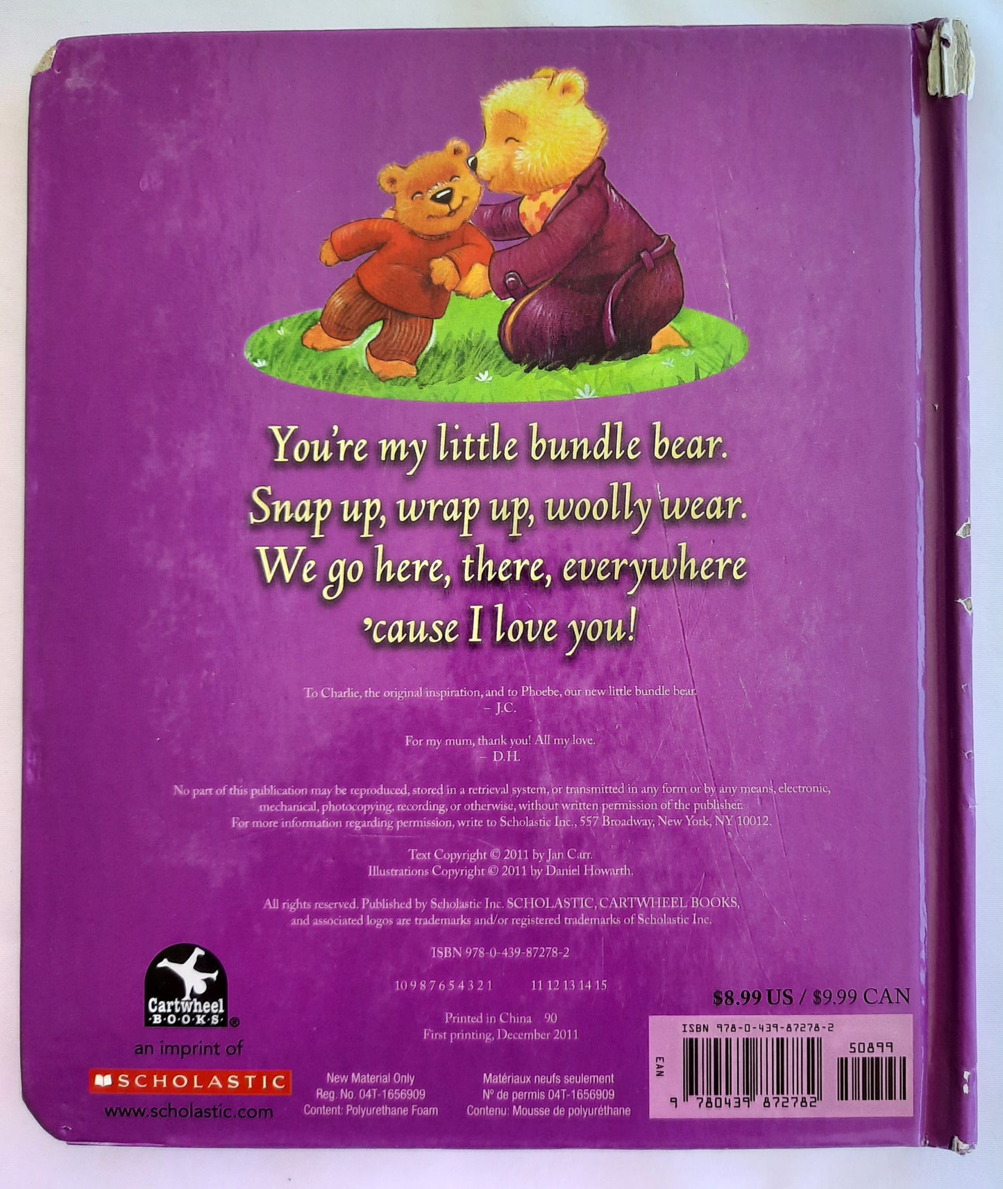 'Cause I Love You by Jan Carr (Very good, 2011, Board Book, 22 pages, Scholastic)