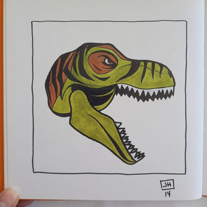 Dino Day Art Book by Jeremy Haun (Signed by Author, Like new, 2015, HC, 72 pages, Kickstarter) RARE FIND!