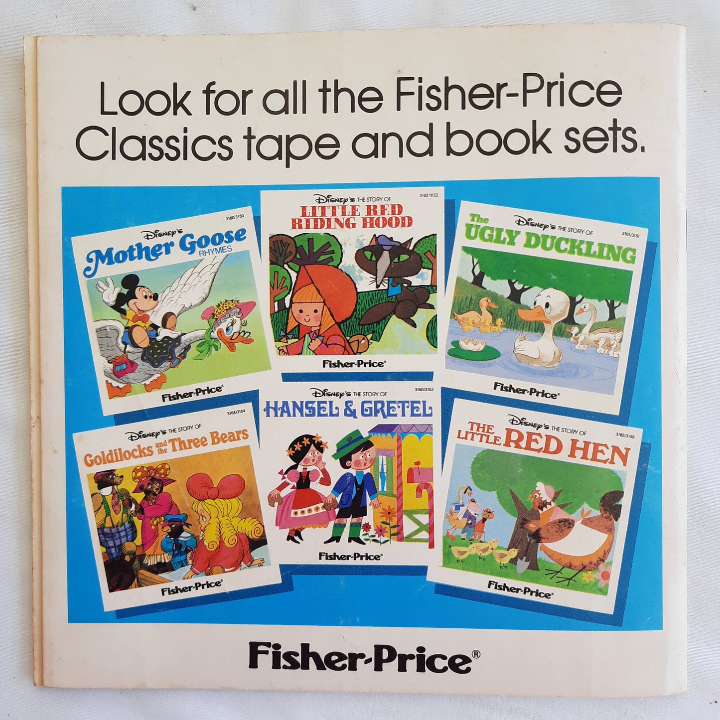 Disney's Mother Goose Rhymes by Fisher Price (Good, 1979, Pbk, 24 pages)