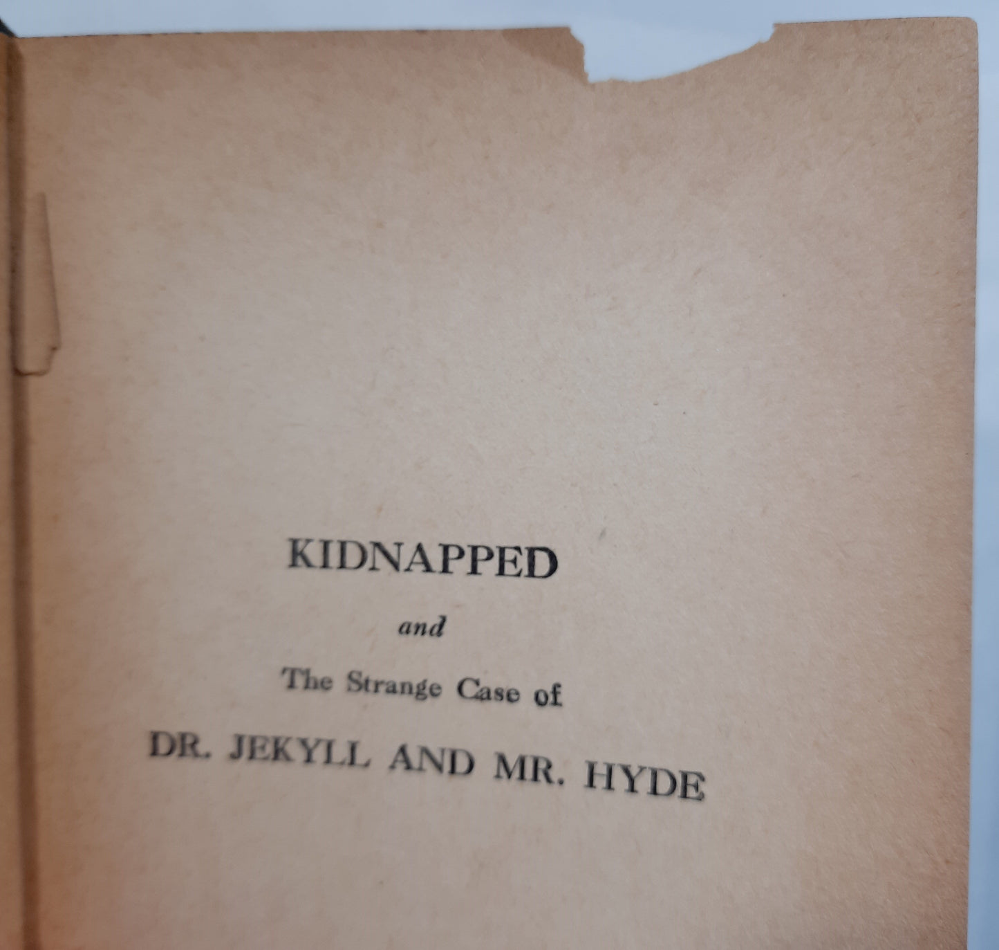 Kidnapped & The Strange Case of Dr. Jekyll and Mr. Hyde by Robert Louis Stevenson (Good, 1940?, HC, 311 pgs, The World Syndicate)