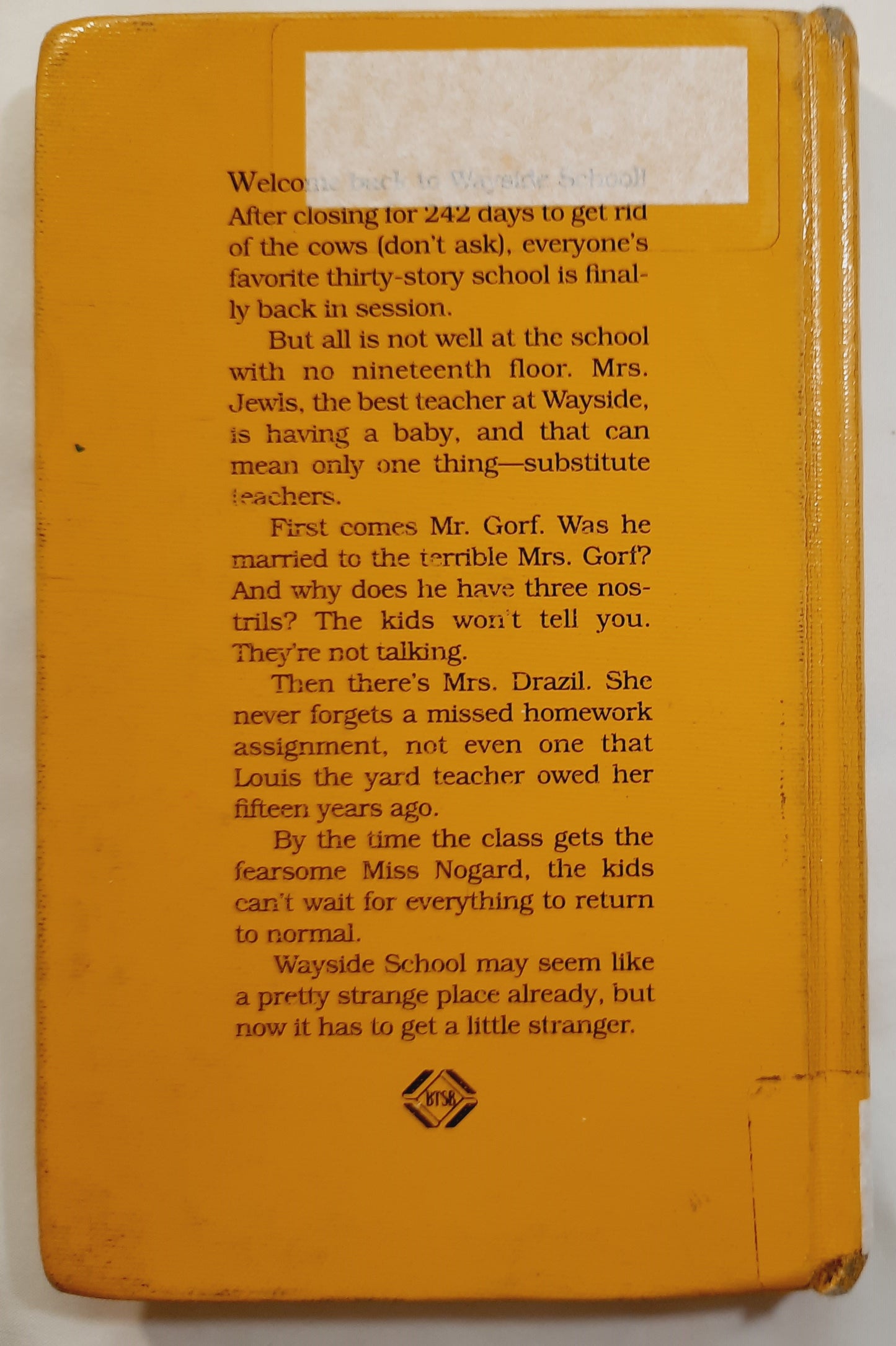 Wayside School Gets a Little Stranger #3 by Louis Sachar (Good, 1995, HC, 168 pages, Morrow Junior)