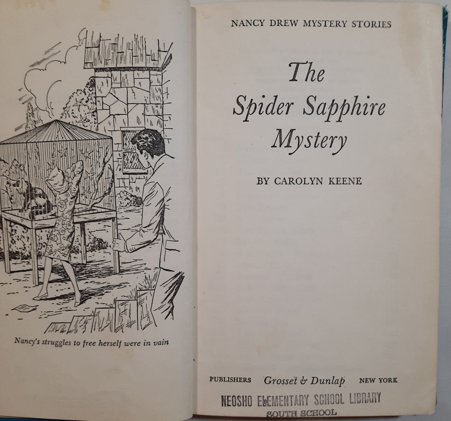 The Spider Sapphire Mystery by Carolyn Keene (Nancy Drew, Good, 1968, HC, 176 pages, Grosset & Dunlap)