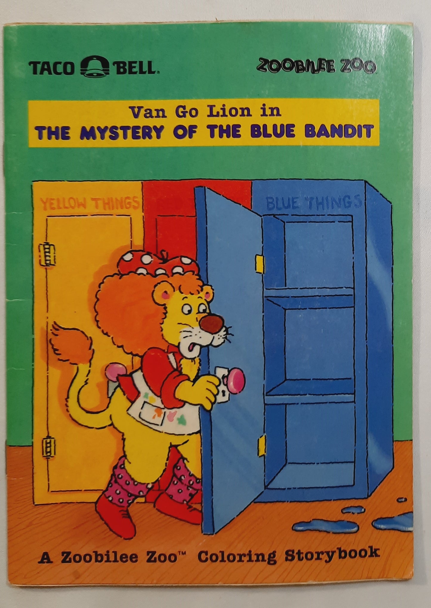 Van Go Lion in The Mystery of The Blue Bandit by Paul Hindman (Zoobilee Zoo, Good, 1986, Pbk, Hallmark) RARE