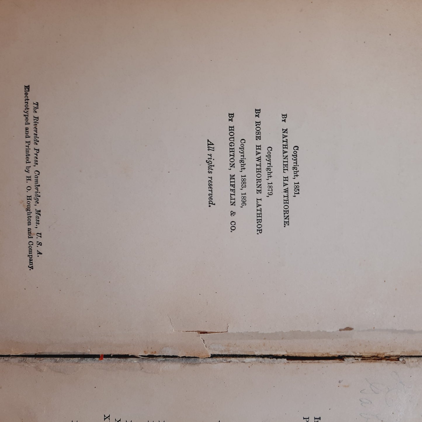 Riverside Literature Series: The House of Seven Gables by Nathaniel Hawthorne (Acceptable, 1896, Pbk, 378 pages, Houghton Mifflin) RARE