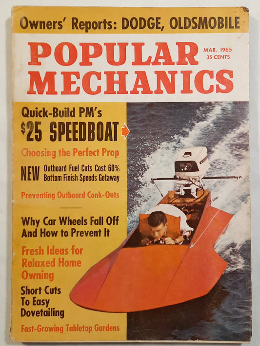 Popular Mechanics Magazine March 1965 (Good, Pbk, 238 pages)