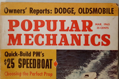 Popular Mechanics Magazine March 1965 (Good, Pbk, 238 pages)