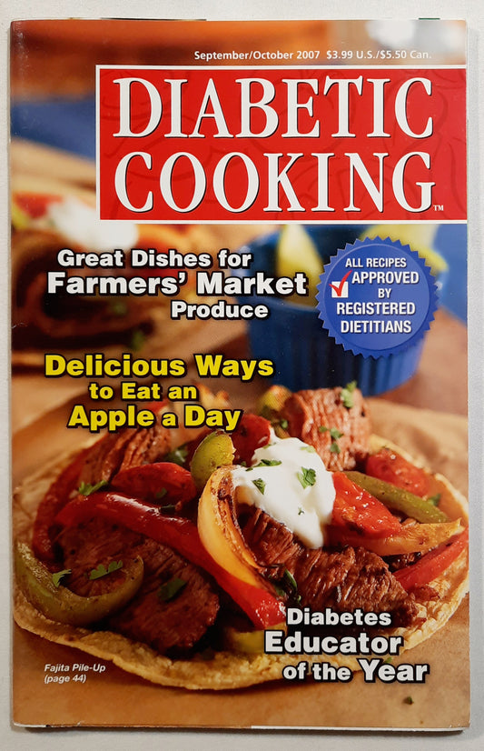 Diabetic Cooking Magazine (Very good, September/October 2007, Pbk, 98 pgs)