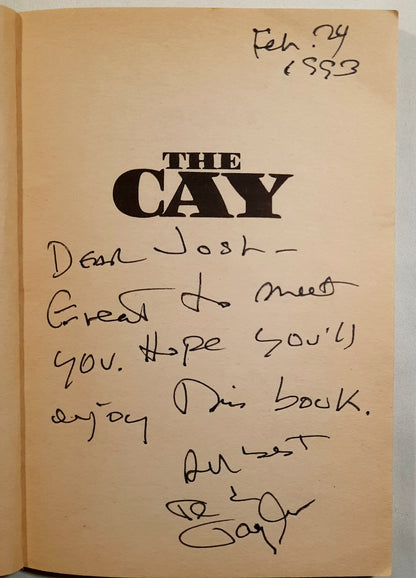 The Cay by Theodore Taylor (Signed by Author, Good, 1970, Pbk, 144 pages, Avon Camelot)