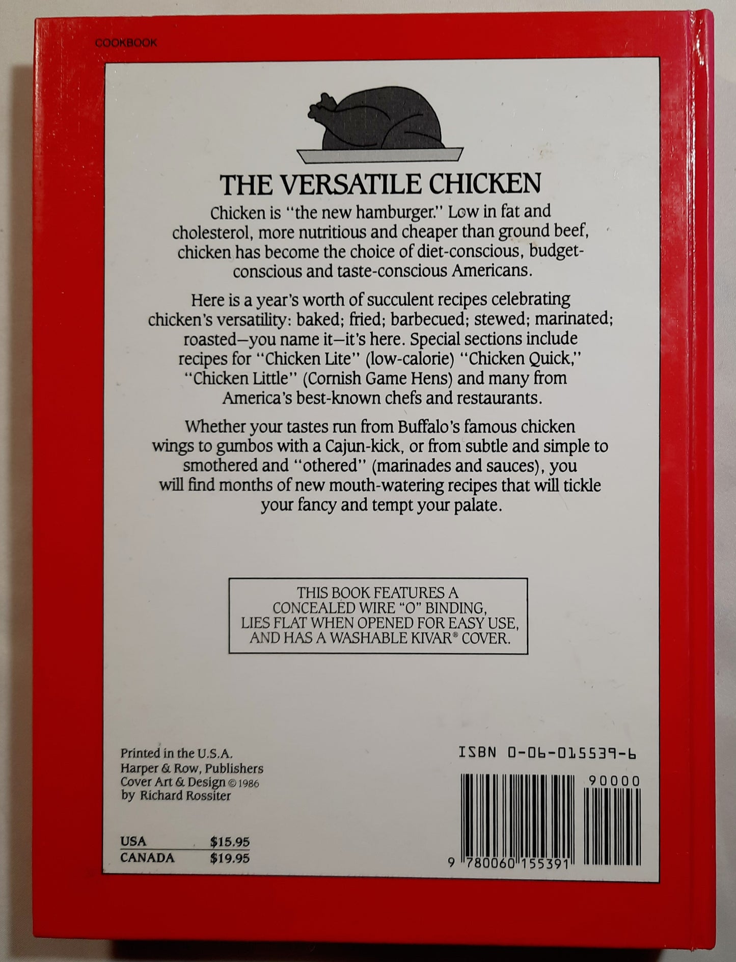 365 Ways to Cook Chicken by Cheryl Sedaker (Good, 1986, HC, 224 pgs, Harper & Row)