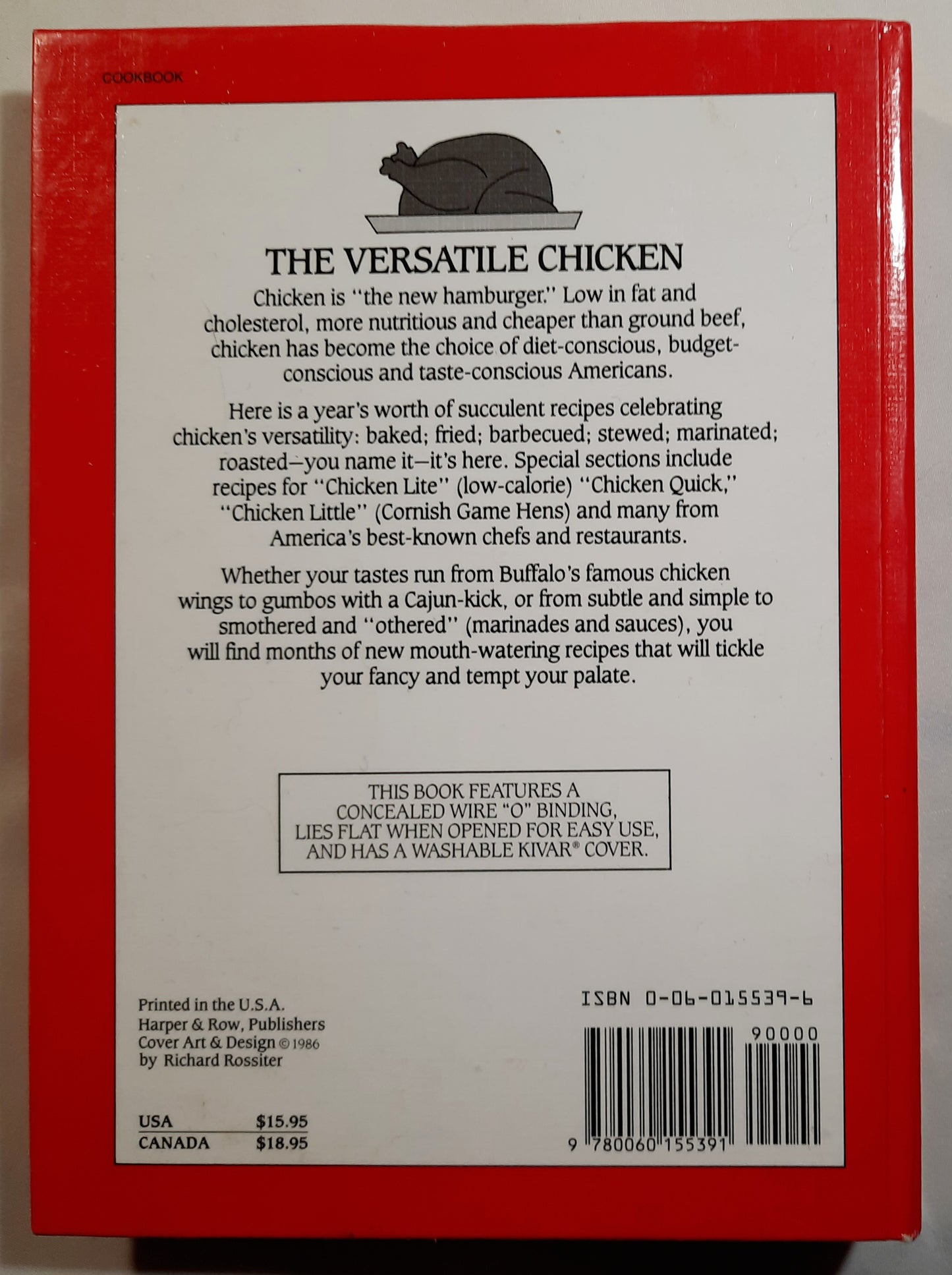 365 Ways to Cook Chicken by Cheryl Sedaker (Good, 1986, HC, 224 pgs, Harper & Row)