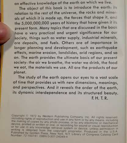 A Golden Guide: Geology by Frank H.T. Rhodes (Good, 1972, Pbk, 160 pages, Golden Press)