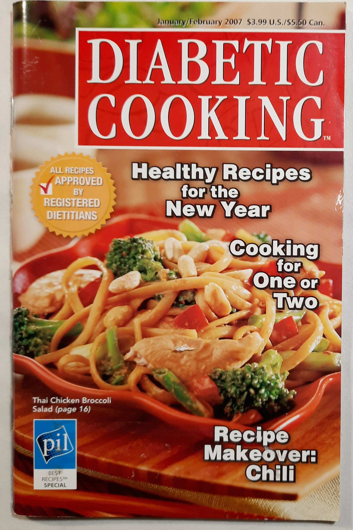 Diabetic Cooking Magazine (Very good, Jan/Feb 2007, Pbk, 98 pgs)