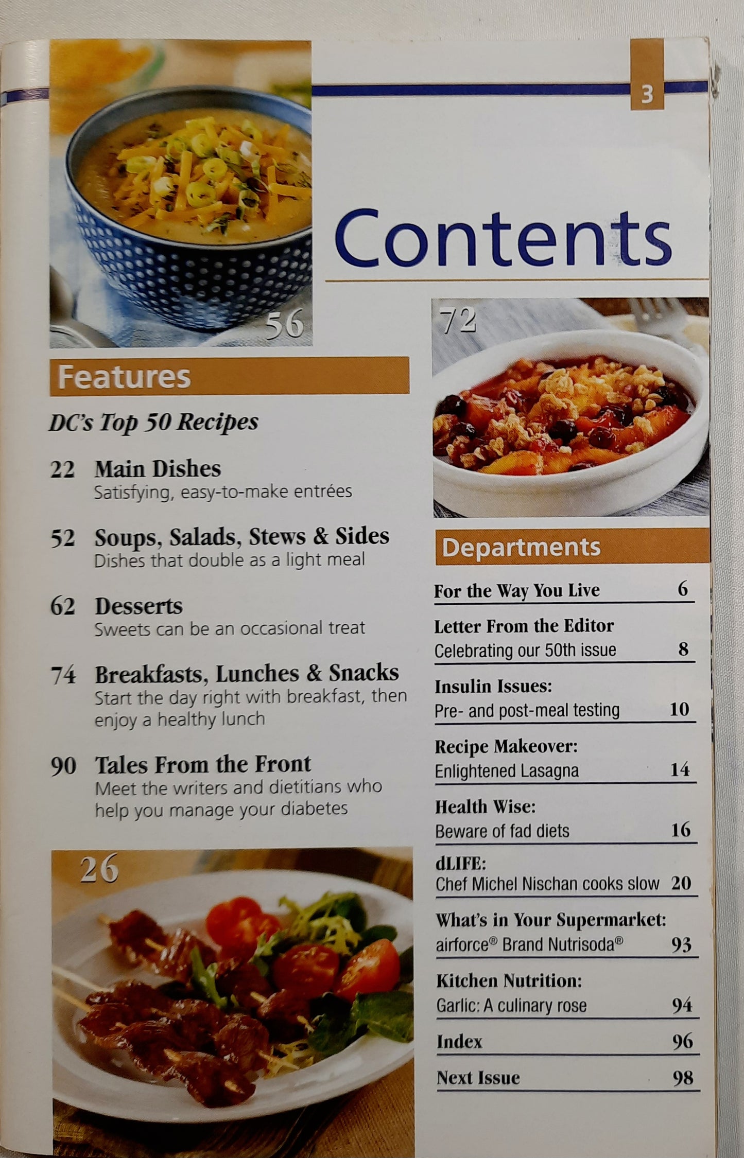 Diabetic Cooking Magazine 50th Issue Special (Very good, March/April 2007, Pbk, 98 pages)