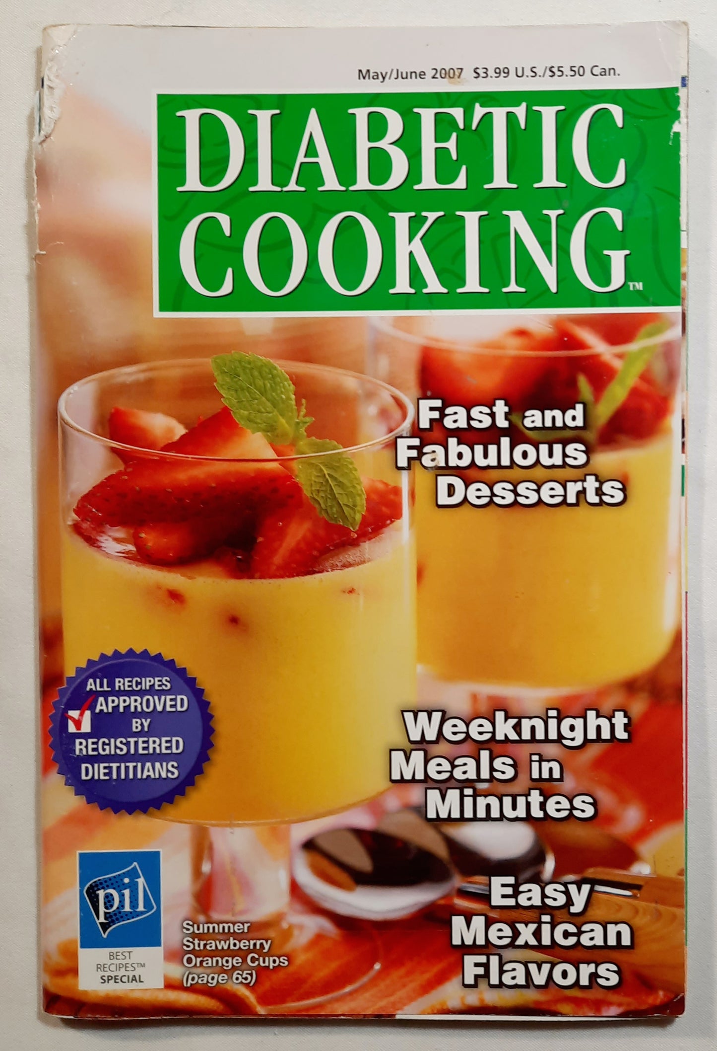 Diabetic Cooking Magazine (Good, May/June 2007, Pbk, 98 pgs