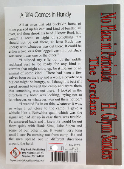 No Place in Particular by H. Glynn Sanders (The Jordans, Very good, 2006, Pbk, 152 pages, Big Rock Publishing)