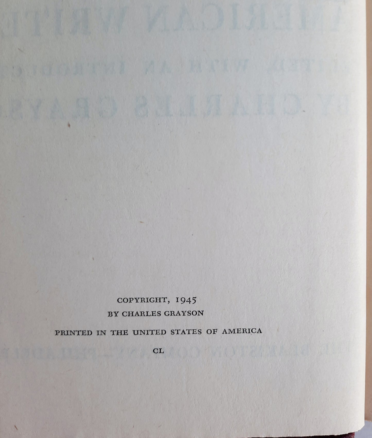 Half-A-Hundred: Tales By Great American Writers edited by Charles Grayson (Good, 1945, HC, 530 pages, The Blakiston Co.)