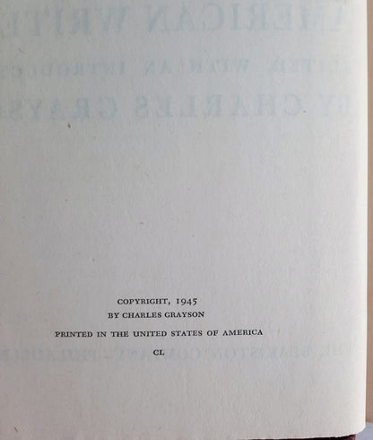 Half-A-Hundred: Tales By Great American Writers edited by Charles Grayson (Good, 1945, HC, 530 pages, The Blakiston Co.)