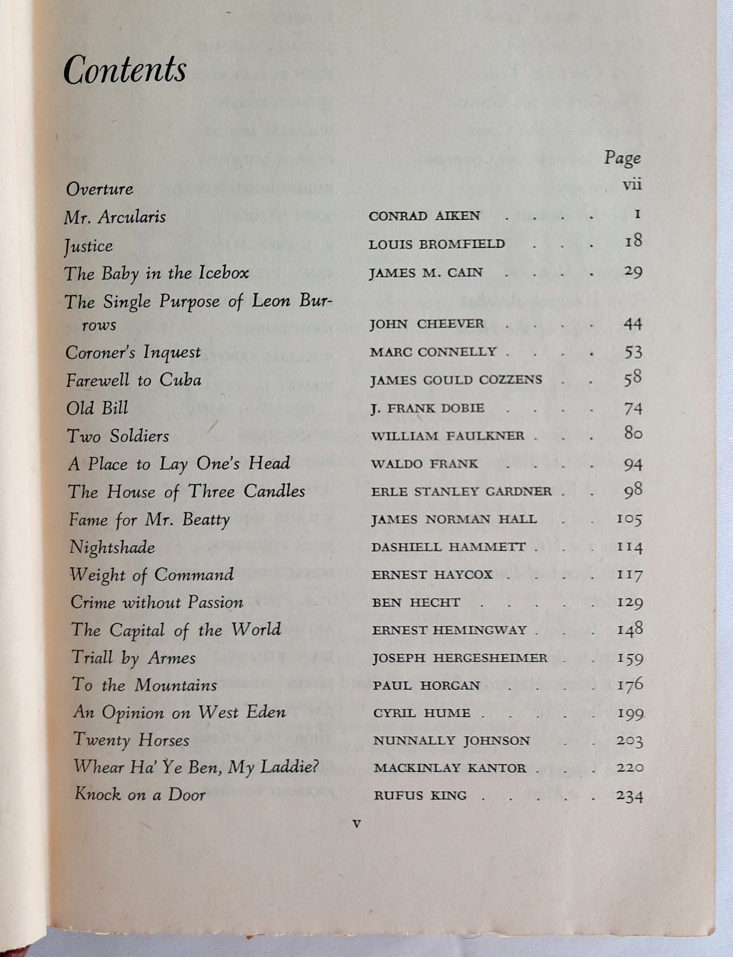 Half-A-Hundred: Tales By Great American Writers edited by Charles Grayson (Good, 1945, HC, 530 pages, The Blakiston Co.)