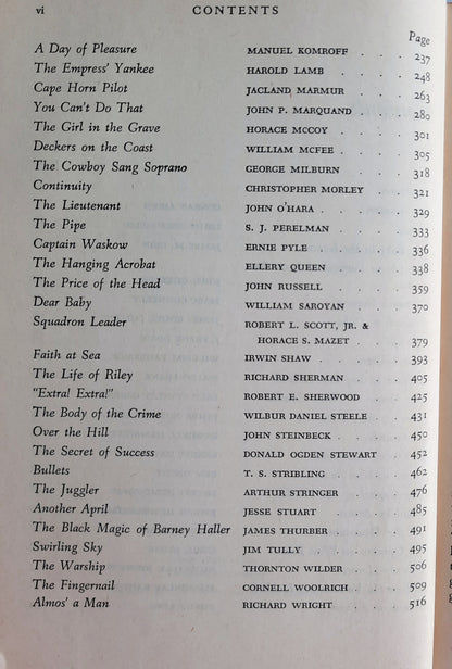 Half-A-Hundred: Tales By Great American Writers edited by Charles Grayson (Good, 1945, HC, 530 pages, The Blakiston Co.)