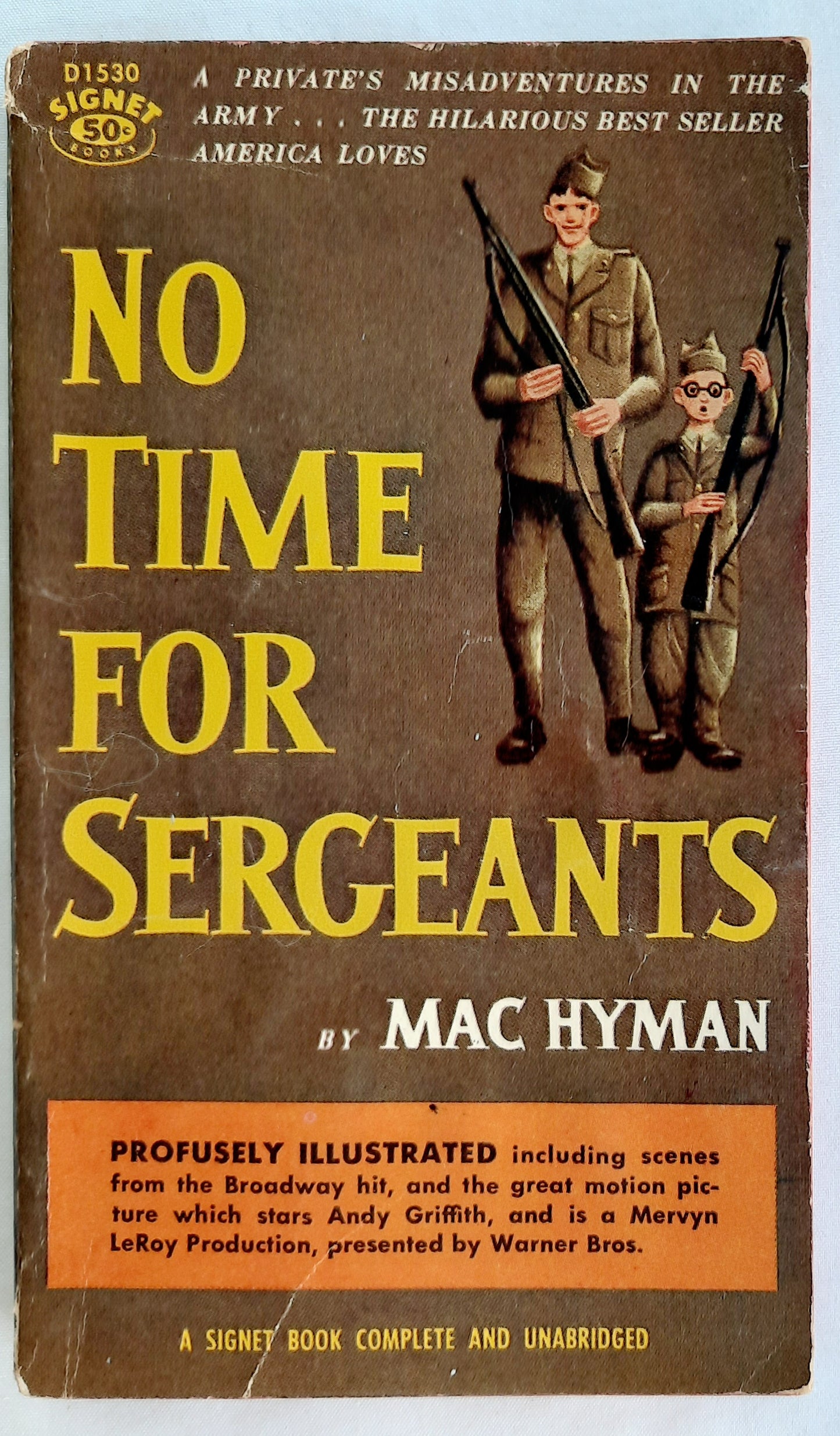 No Time for Sergeants by Mac Hyman (Good, 1958, Pbk, 192 pages, Signet Books)