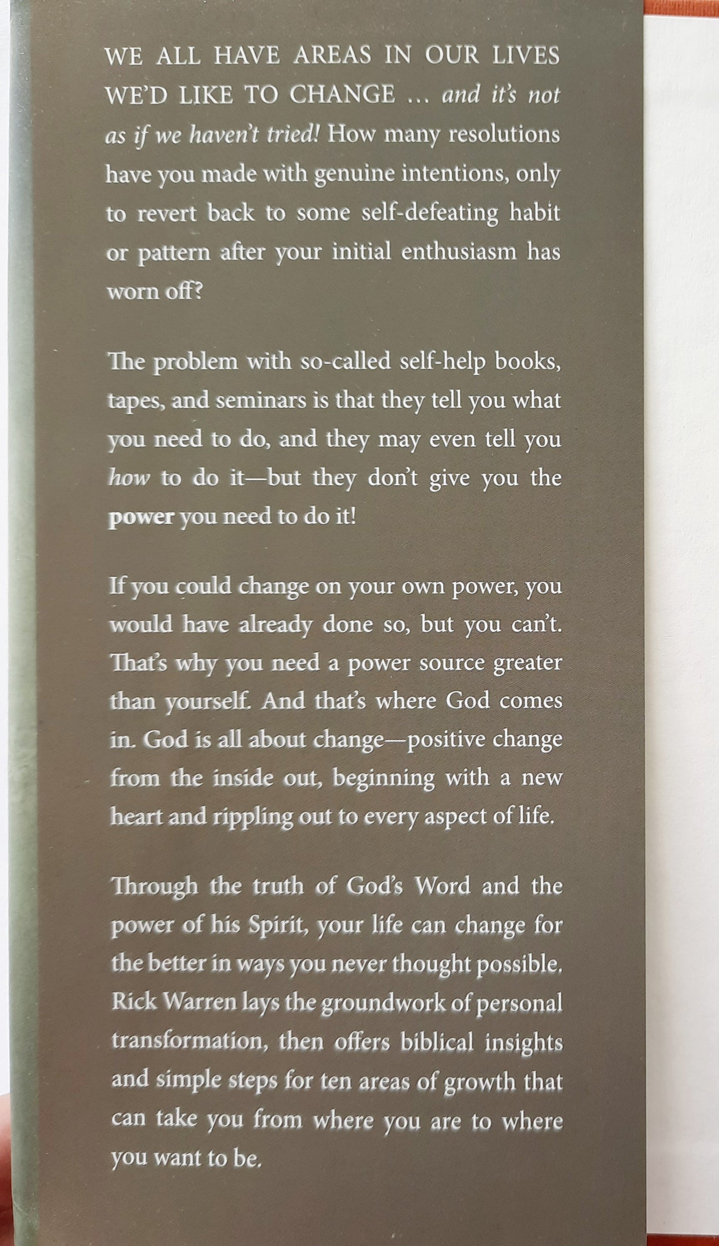 God's Power to Change Your Life by Rick Warren (Very good, 2006, HC, 236 pages, Pastors.com)