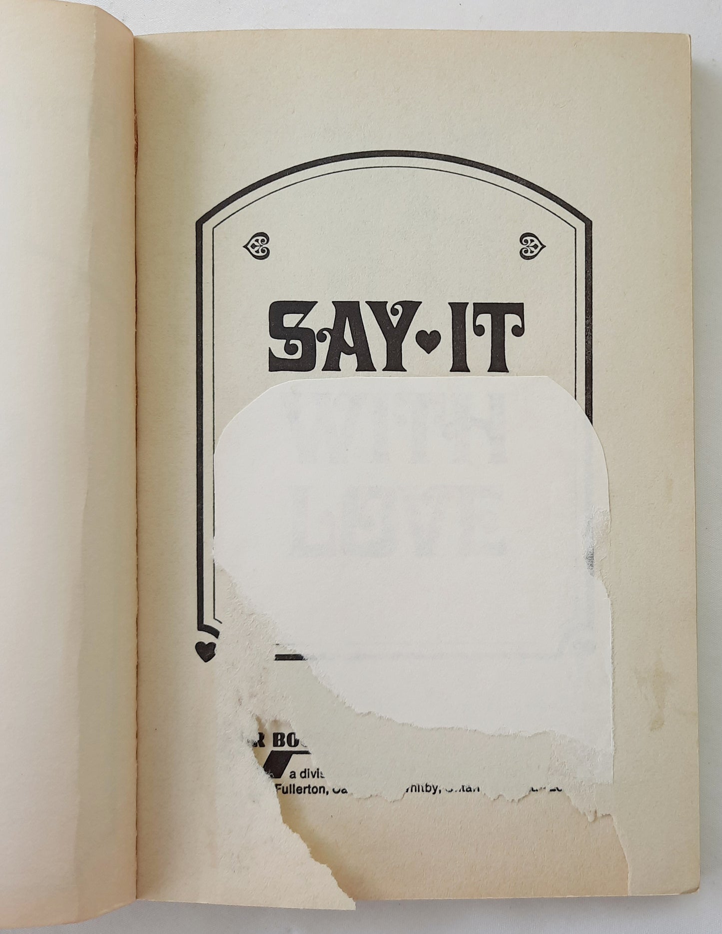 Don't Fake It...Say It with Love by Howard G. Hendricks (Good, 1979, Pbk, 143 pages, Victor Books)