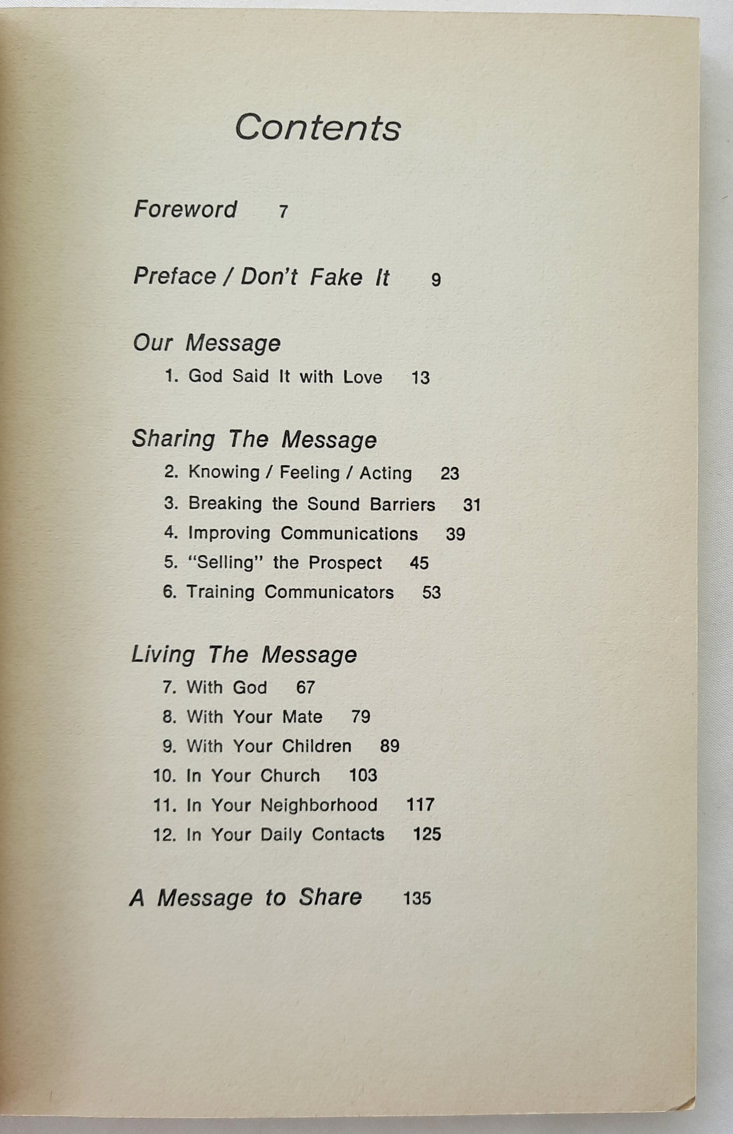 Don't Fake It...Say It with Love by Howard G. Hendricks (Good, 1979, Pbk, 143 pages, Victor Books)