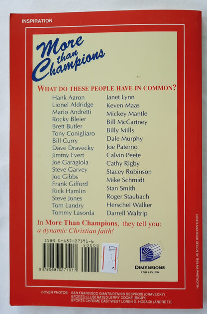 More Than Champions by Guideposts (Very good, 1992, Pbk, 96 pages, Dimensions for Living)