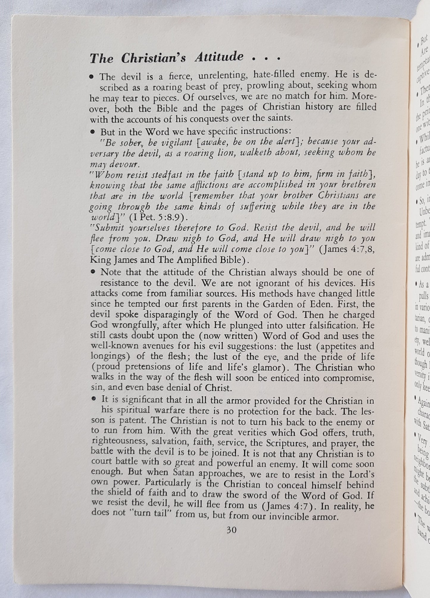 The Mystery of Satan by William W. Orr (Good, 1966, Pbk, 32 pages, Scripture Press)