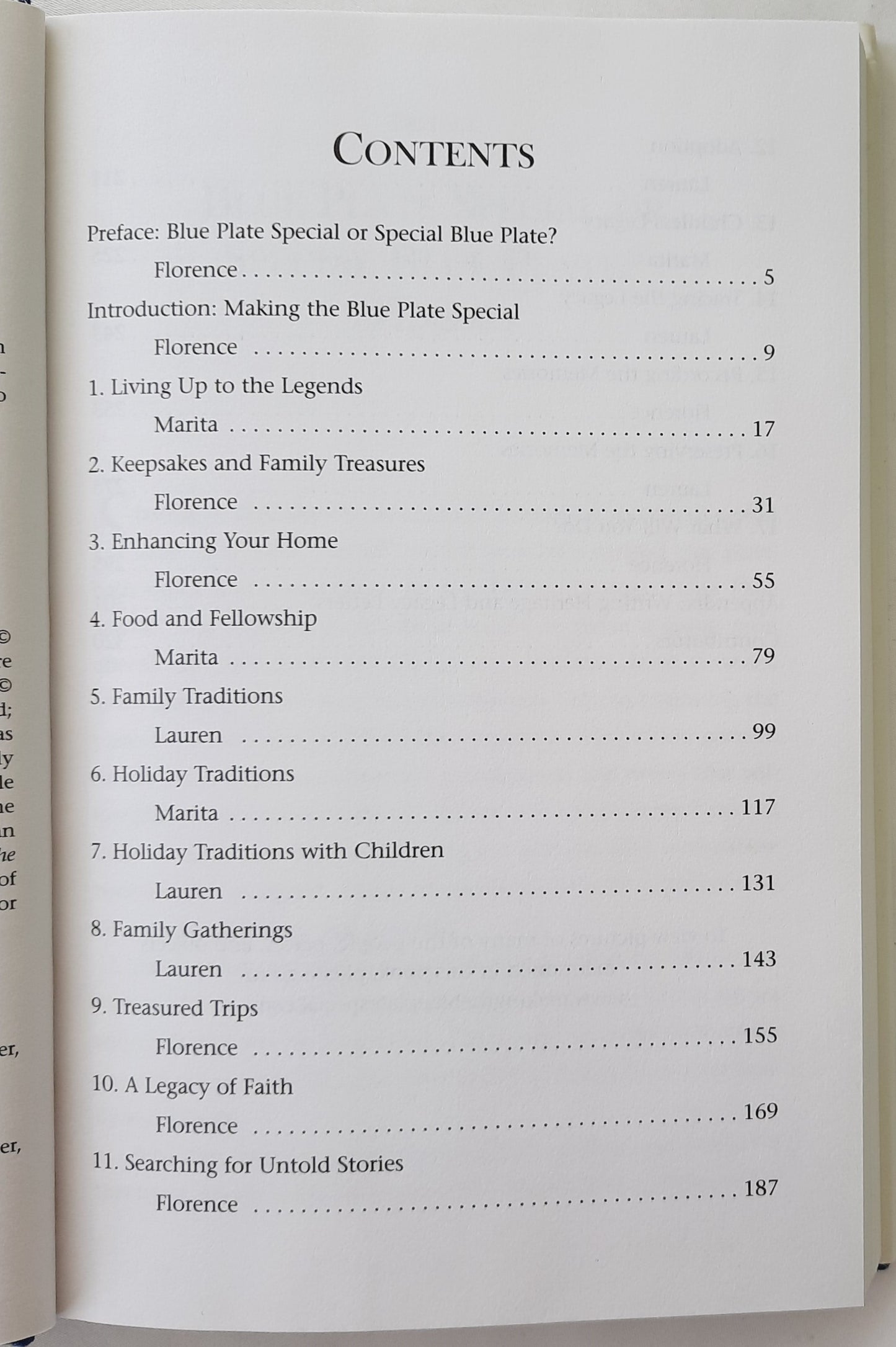 Making the Blue Plate Special: The Joy of Family Legacies by Florence Littauer; Marita Littauer; Lauren Briggs (Like new, 2006, HC, 320 pages, Life Journey)