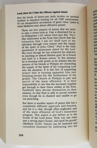 Lord, Is It Warfare? Teach Me to Stand by Kay Arthur (Very Good, 1991, 339 pages, Multnomah)