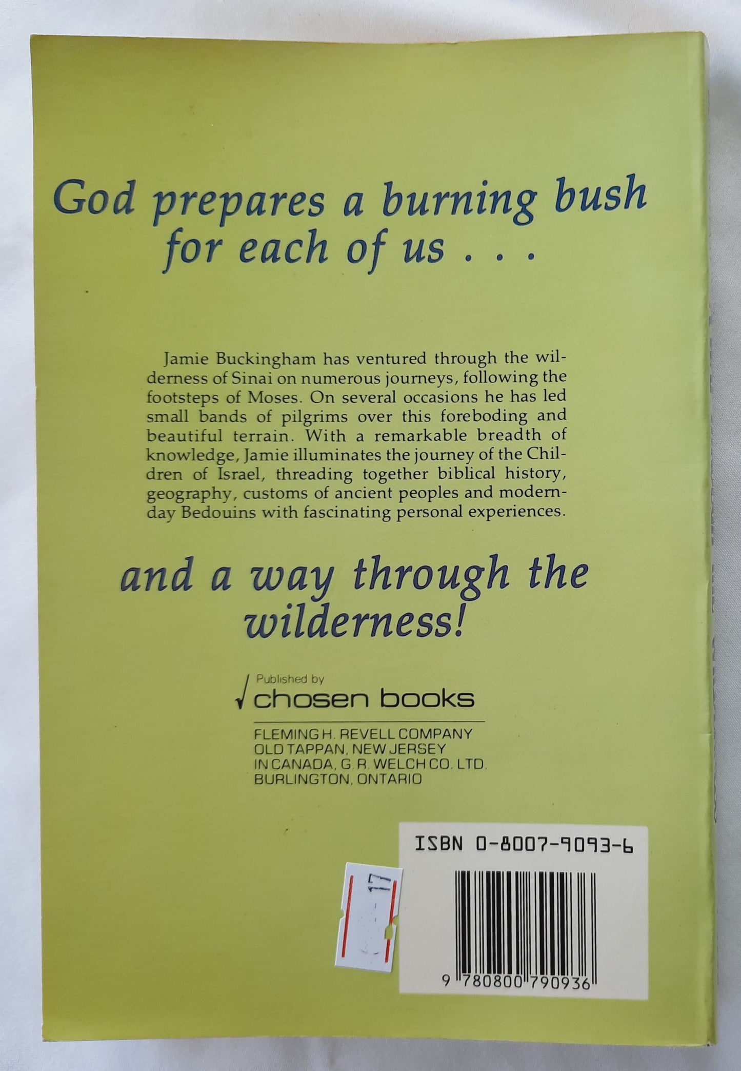 A Way Through the Wilderness by Jamie Buckingham (Good, 1983, Pbk, 202 pages, Chosen Books)