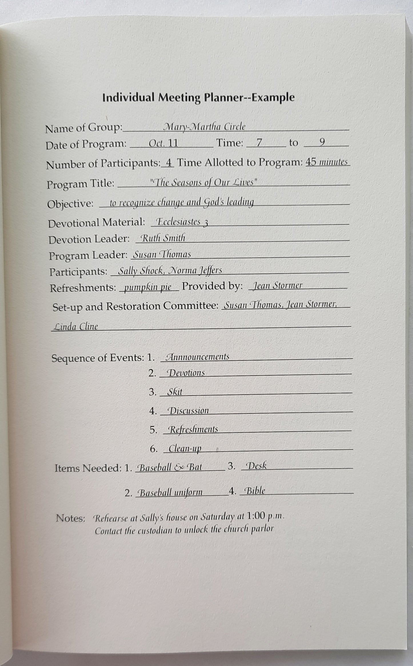 I Said I Would Do It, Now What Do I Do? Programs for Women's Groups by Elaine V. Strawn (Good, 1994, PBk, 126 pages, Abingdon)