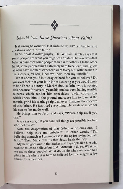 Can You Remember to Forget? And 32 Other Questions for Tomorrow's Leaders by James W. Moore (Very good, 1991, HC, 95 pages, Abingdon)