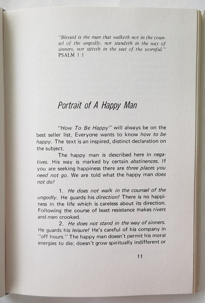 Happiness...Day and Night from the Psalms by Joe R. Barnett; John D. Gipson (Good, 1968, HC, 114 pages, Pathway Publishing)