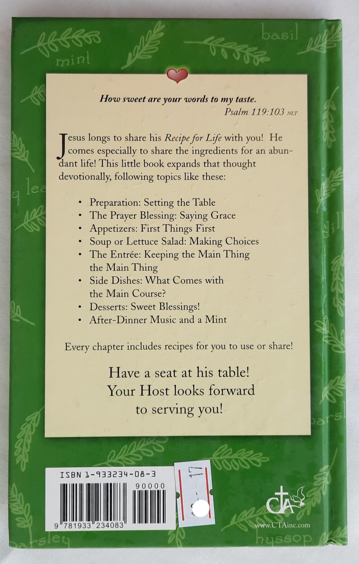 Recipe for Life: Feasting on God's Grace by Tim Wesemann (Good, 2005, HC, 96 pages, CTA)