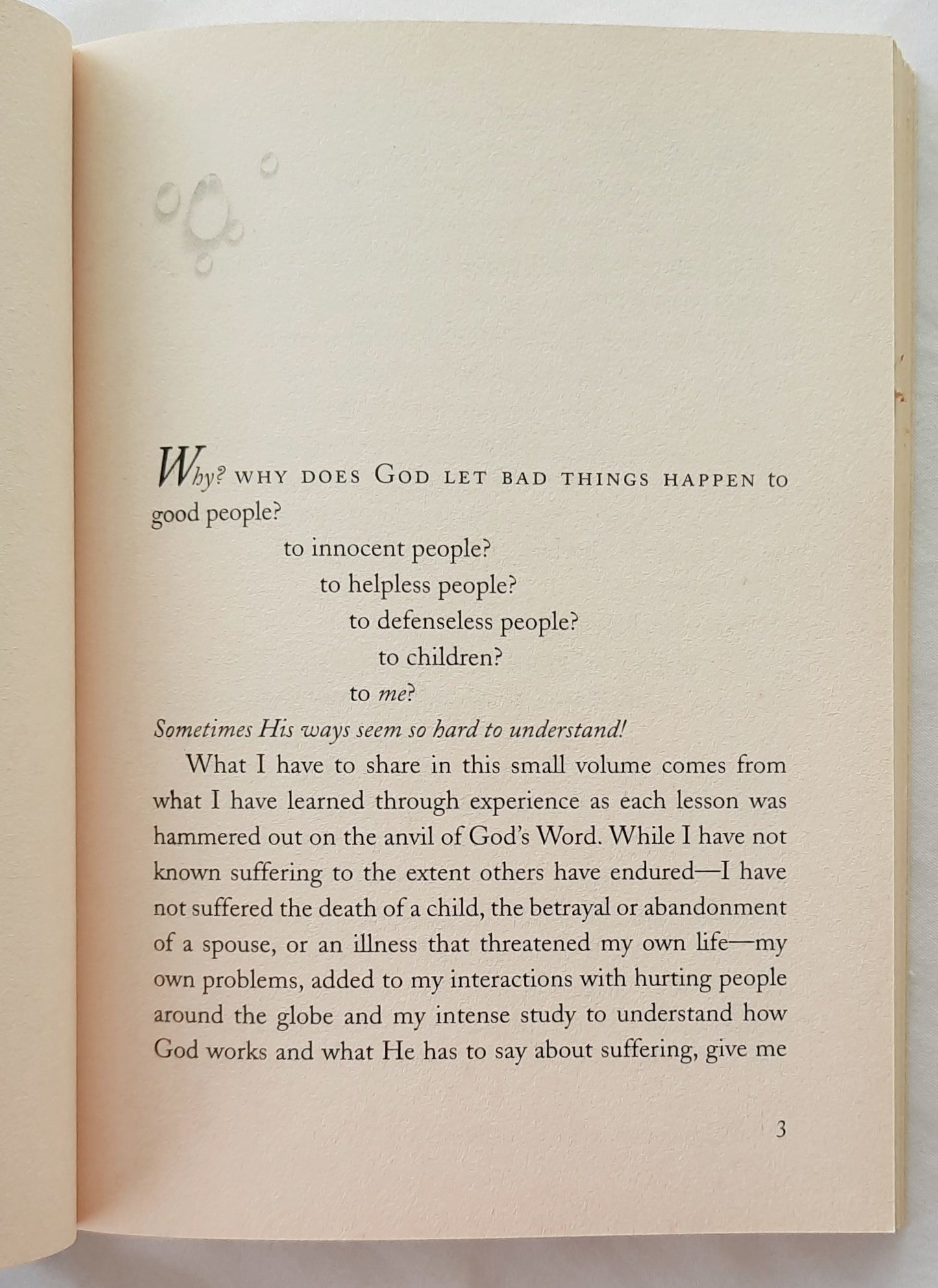 Why? Trusting God When You Don't Understand by Anne Graham Lotz (Very Good, 2004, Pbk, 141 pages, W Publishing)