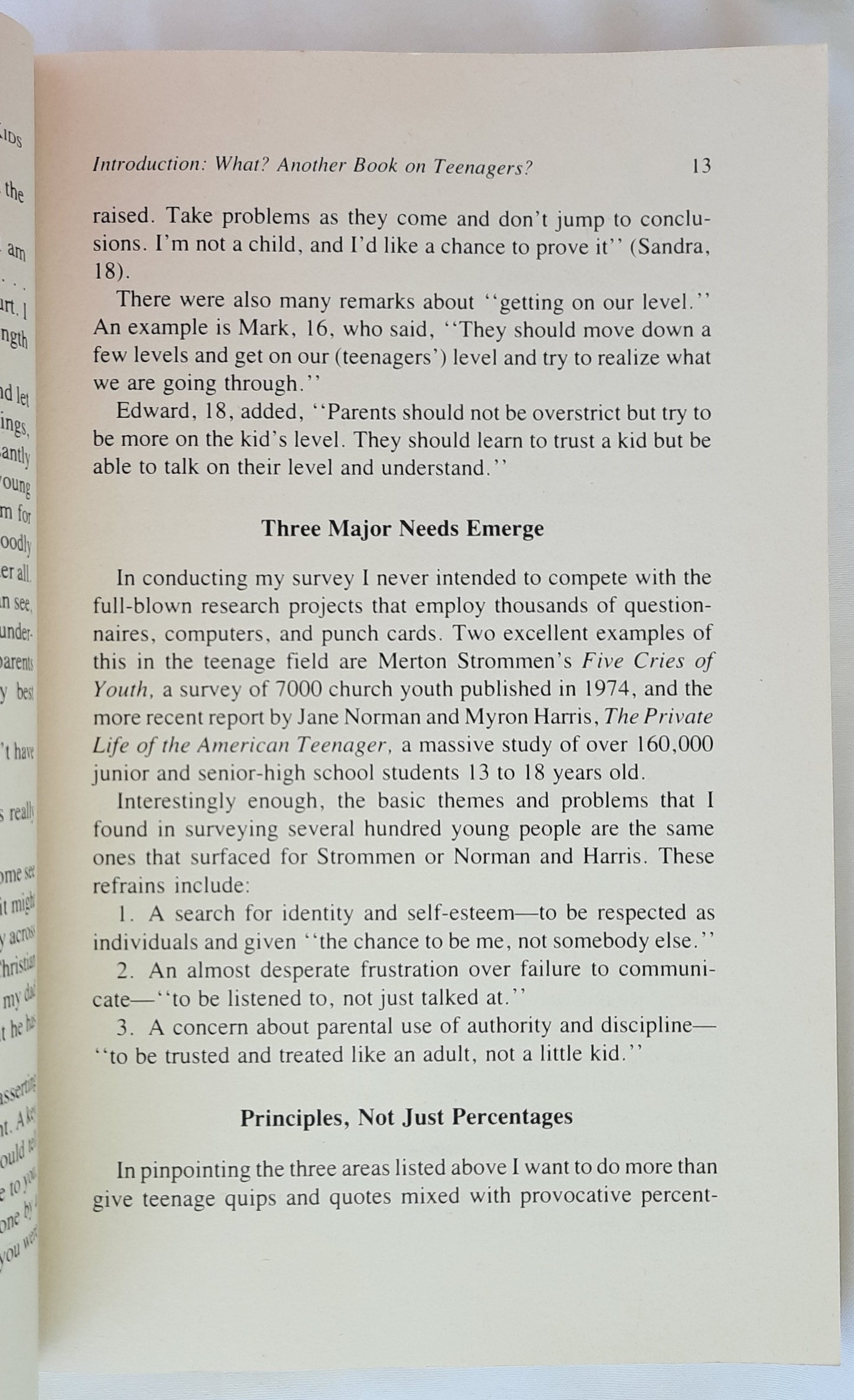 What Teenagers Wish Their Parents Knew About Kids by Fritz Ridenour (Good, 1984, Pbk, 222 pages, Word Books)