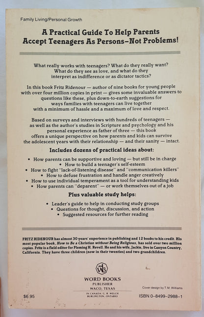 What Teenagers Wish Their Parents Knew About Kids by Fritz Ridenour (Good, 1984, Pbk, 222 pages, Word Books)